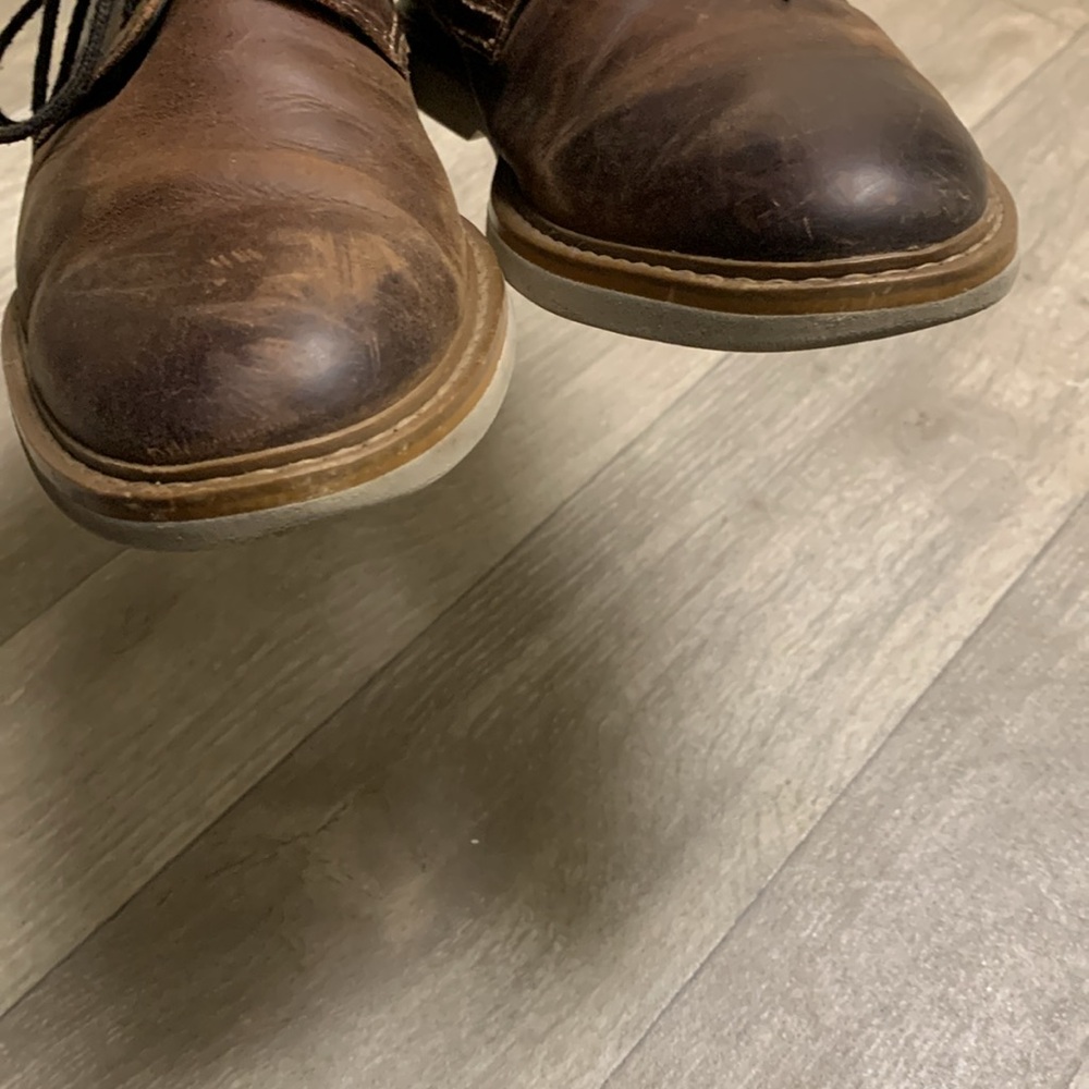 Mens Clarks Atticus Lace Up Distressed Leather Cause Oxford Shoes - Picture 3 of 9